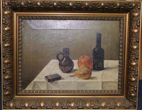 19th Century still life of bottles